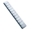 Contragreutati autoadezive cu colturi rotunjite, baretă 60g (12x5g) din oțel zincat pentru echilibrare roți aliaj.