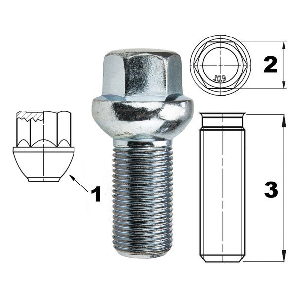 Prezon Mercedes sferic M15x1.25mm